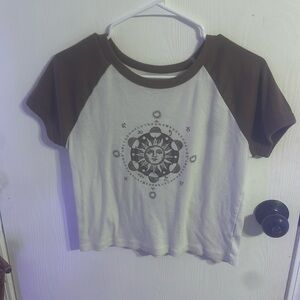 Graphic tee crop top